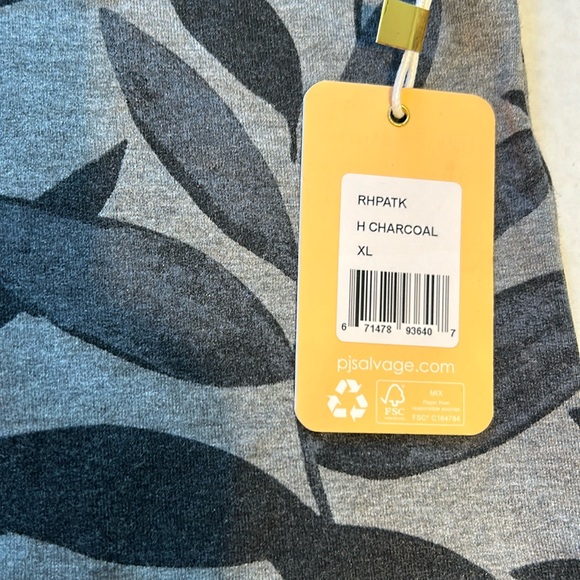 PJ Salvage XLarge Top Papaya Palms Tank in Charcoal NWT - Picture 6 of 6